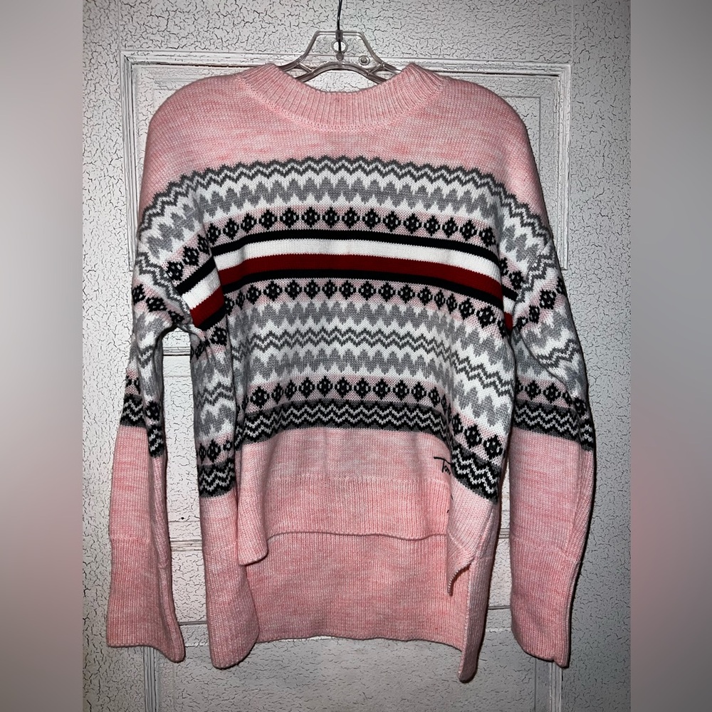 Tommy Hilfiger Pink Patterned Sweater